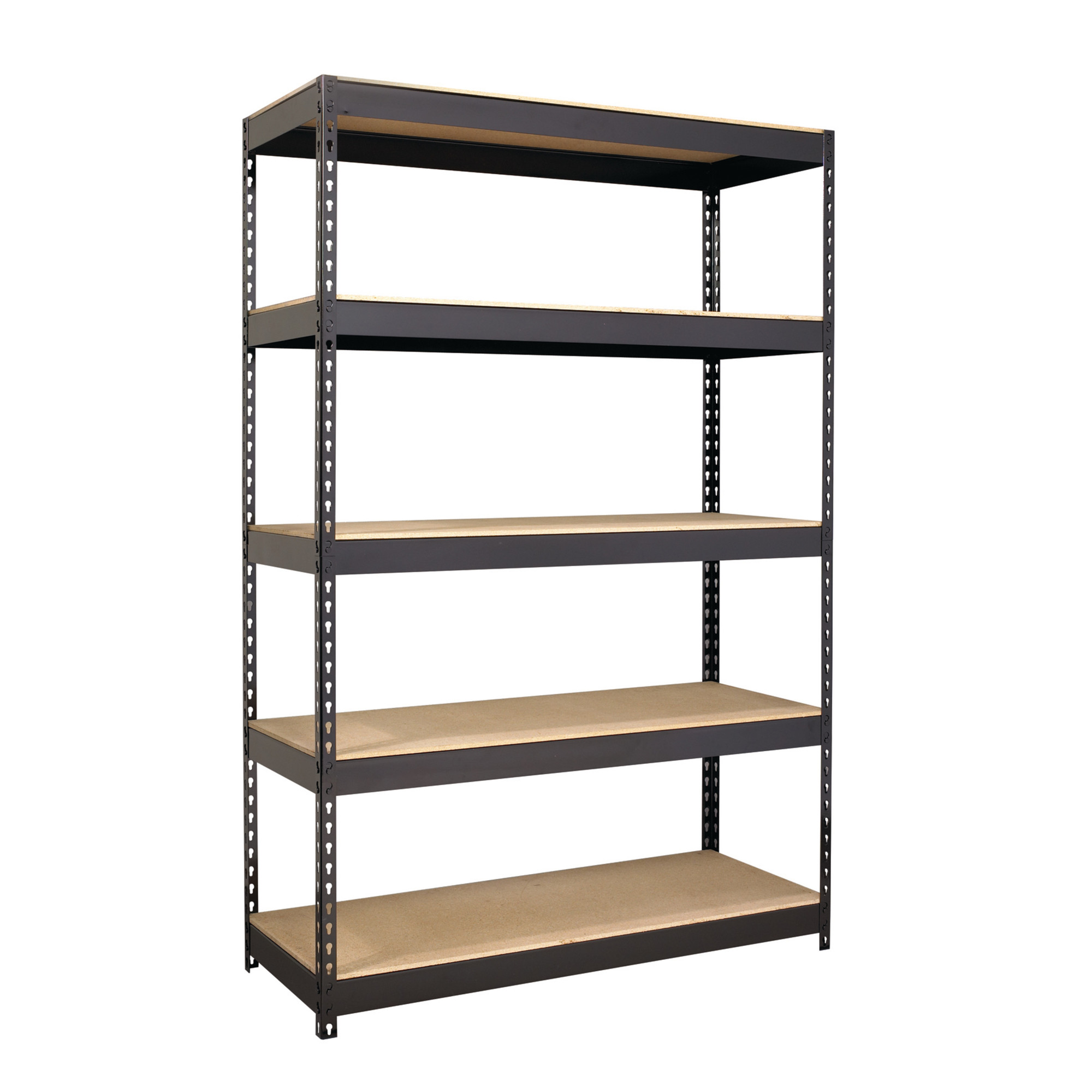 Hirsh Industries, 3800 Riveted Steel Shelving, 5-Shelf Unit, Width 48 in, Depth 18 in, Material Steel, Model# 17313